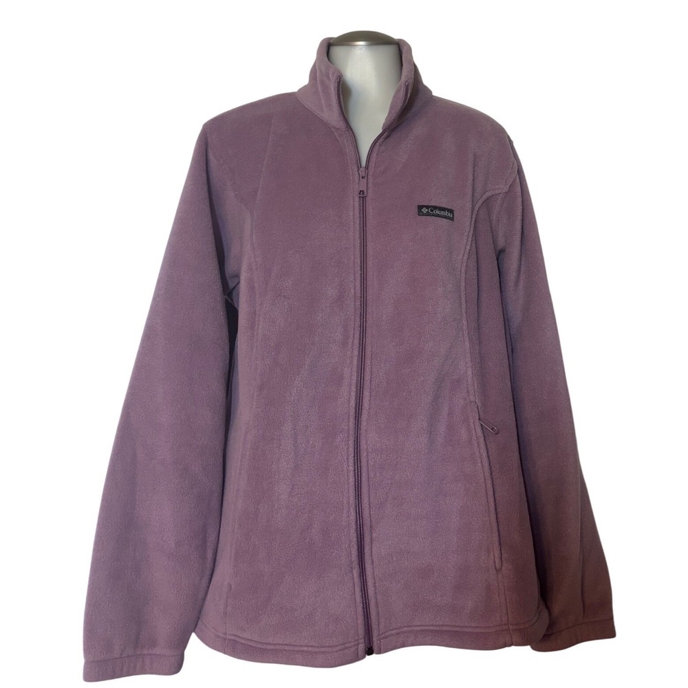 Columbia Fleece Jacket Lavender Full Zip‎ Women's Size XL Cozy!! Pristine!! NWOT